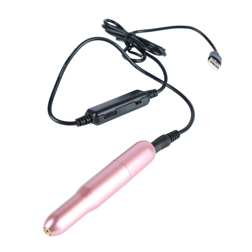 Electric Nail Drill 20000 RPM with 6 Heads for Acrylic and Gel Nails, Low Vibration USB Powered
