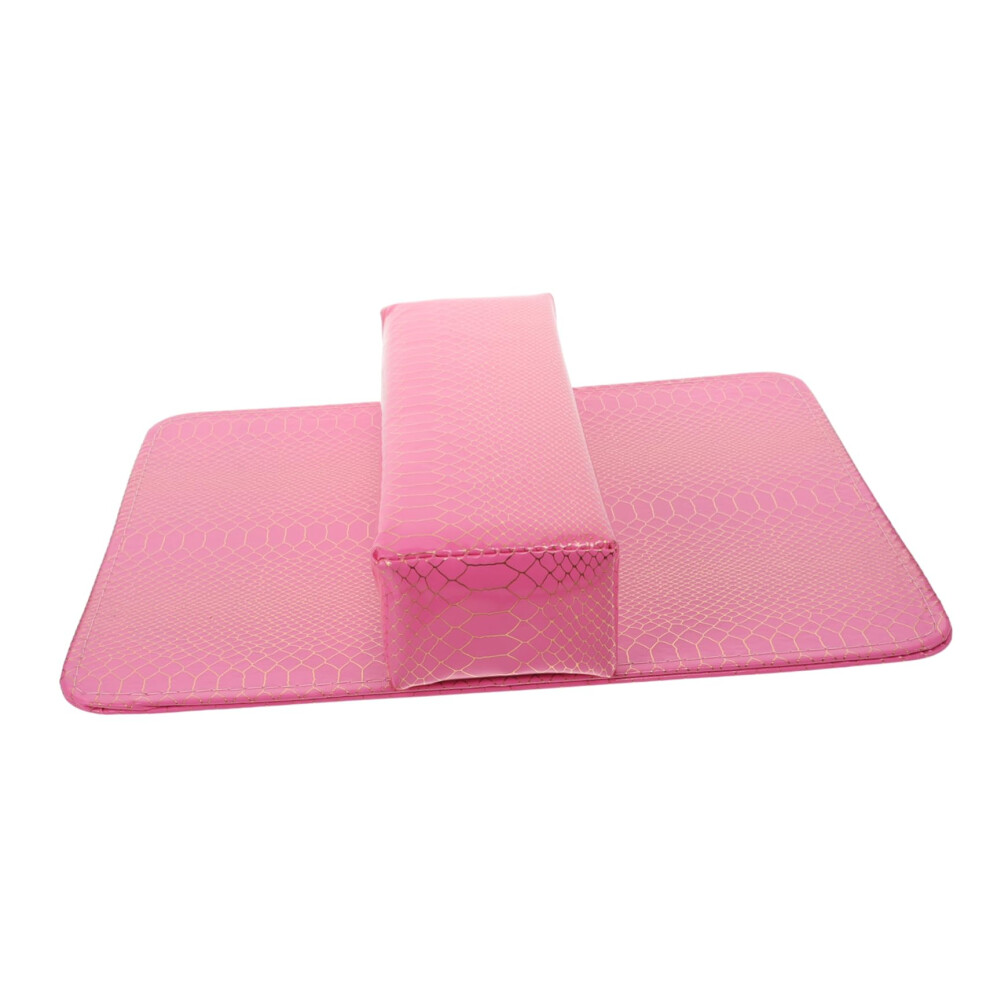 Pink Manicure Hand Rest Cushion With Ergonomic Support, Washable Nail Art Arm Rest In Stylish