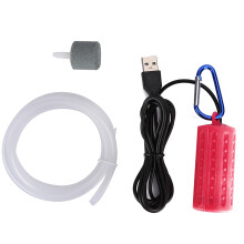 USB Nano Air Pump For Fish Tanks, Quiet And Durable Aquarium Air Pump With Metal Hooks For Easy Mounting Includes Air Stone Super Energy Saving