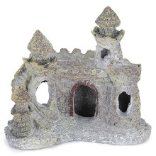 Acvariu decor Enchanted Castle Fish Tank Ornament Robust Base Eco Friendly Resin Subacvatic Peisaj Ornament pentru acvarii cu apă dulce și sărată