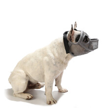 Soft Dog Muzzle Breathable Mesh Anti-Biting Ergonomically Designed for Flat Snout Dogs Adjustable Strap Reinforced Nylon Stitching