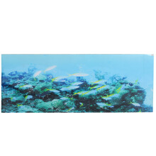 Autocolant de fundal pentru acvariu cu efect 3D, autoadeziv din PVC impermeabil pentru acvariu, poster decor pentru fundal cu model marin subacvatic