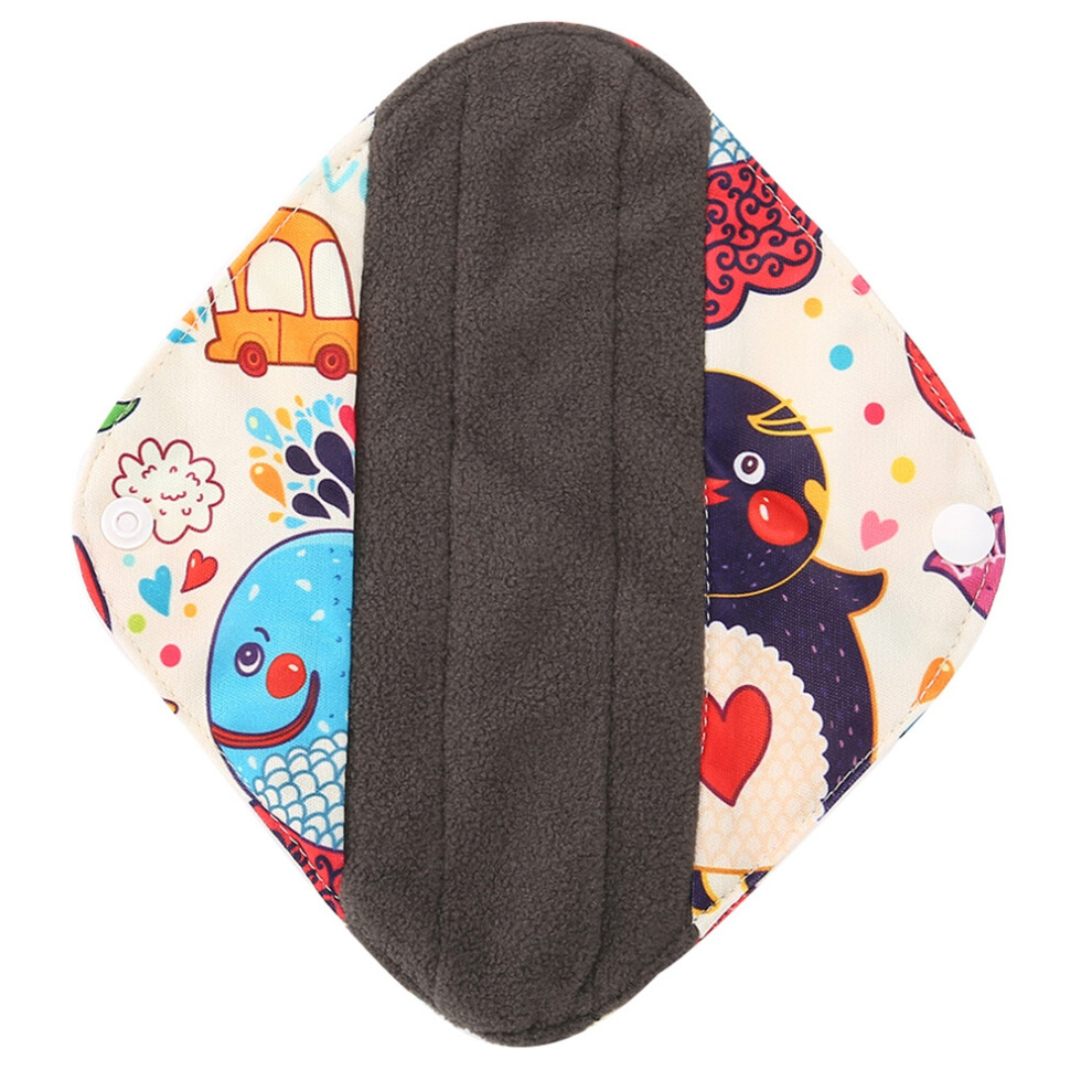 Soft and Comfortable Sanitary Pads Reusable Washable Cloth Menstrual Pads Water Resistant Outer Layer Button Snaps On Wings Odor Neutralizing Foldabl