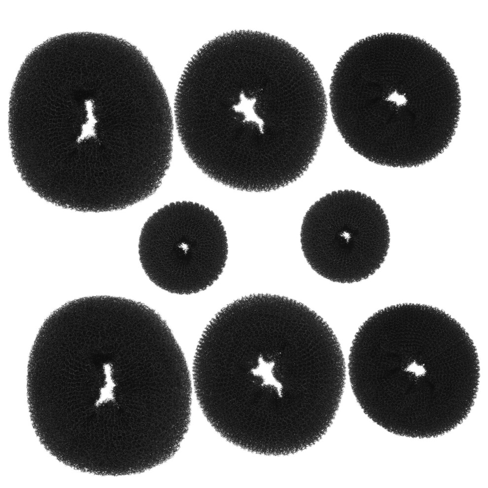 8pcs Reusable Hair Bun Maker Set with Flexible Long Design and Compact Donut Bun Tool for Weddings and Everyday Styling