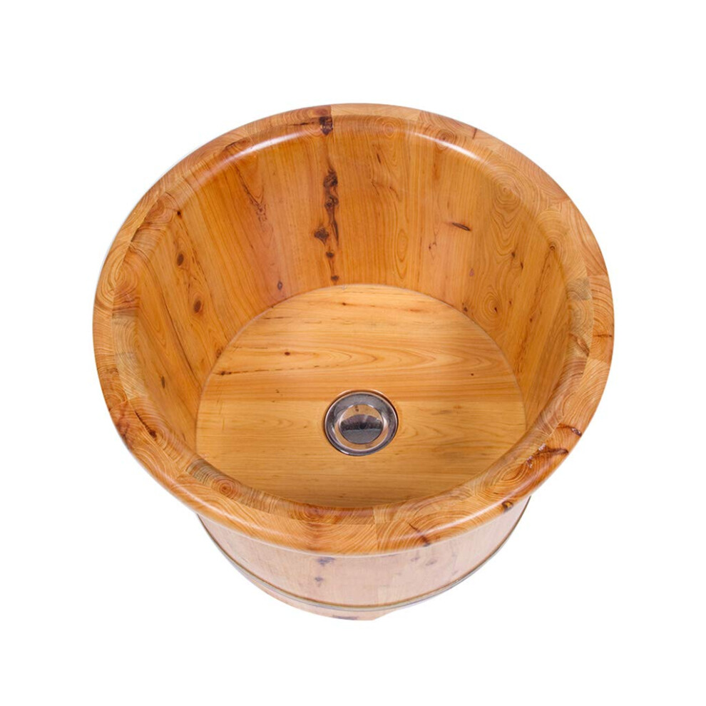 Wooden Foot Bath Barrel Cedar Tub 30cm Full Coverage Spa Pedicure Soak with Heat Retention