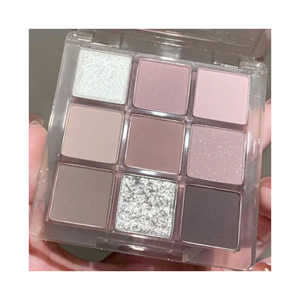 9 Color Glitter Eyeshadow Palette Matte Shimmer  Pigment Waterproof Long Lasting
