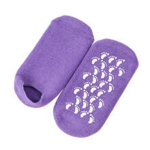 Moisturizing Spa Socks for Women, Breathable Cotton with AntiSlip Grip for Dry Feet and Heel Relief