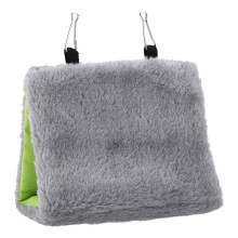 Nido d'uccello invernale caldo, amaca sospesa in peluche soffice, tenda per dormire morbida e confortevole con ganci bilaterali per gabbia, tessuto