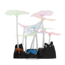 Set de decorațiuni strălucitoare pentru acvariu, mișcare realistă, material non-toxic cu efect strălucitor, simulare plantă pentru ornament de