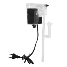 Hang-On-Außenfilter für Aquarien mit Wasserfalldesign, einstellbarer Durchflussrate, leisem Betrieb und mehrstufiger Filtration für Süß- und