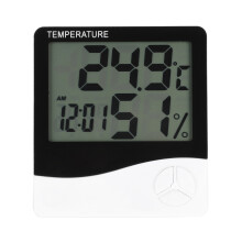 Digitales Hygrometer/Thermometer für den Innenbereich, Temperatur- und Feuchtigkeitsmesser mit Weckerfunktion und großem Display für Zuhause,