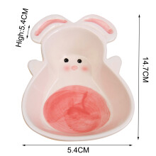 Keramiknapf für Kleintiere, Futternapf aus ungiftiger, robuster Keramik für Hamster, Rennmäuse, Meerschweinchen und Kaninchen, mit Kippschutz