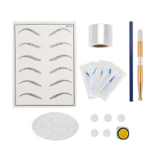 Kit de agulhas descartáveis para tatuagem, em aço inoxidável de grau médico com esterilização por raios gama, diversos tipos de agulhas para