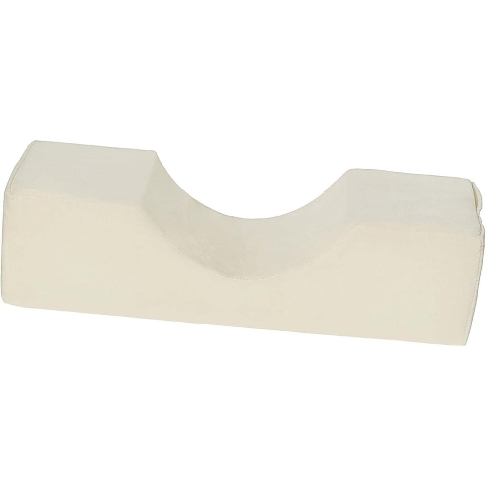 Eyelash Extension Pillow with Ergonomic Neck Support Memory Foam PU Leather for Salon Grey