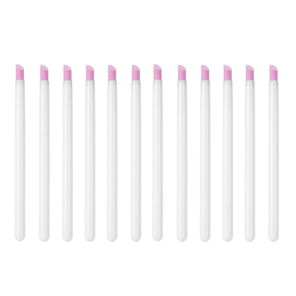 10PCS Cuticle Pumice Stick Cuticle Pusher Pen with Rubber Tip for Gentle Nail Buffing and Care