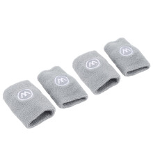 2 Paar Graue Armbänder für Sport - Schweißabsorbierend, flexibel, langlebig