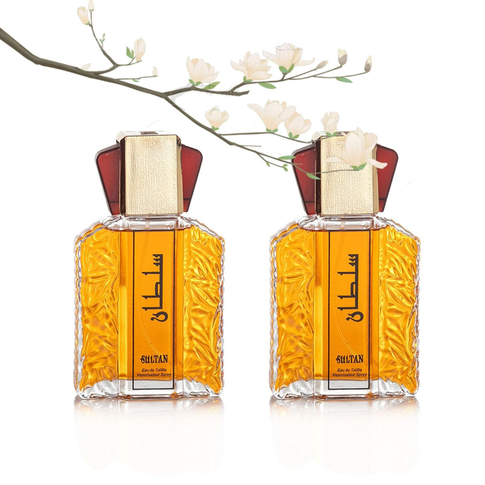 Dubai Perfume for Men 2pcs  Long Lasting Arabic Perfume Oil with Elegant Retro Bottle and Gift Box