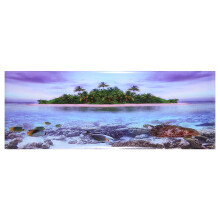 Canvas wanddecoratie: strandzonsondergang, oceaan en golven, natuurfoto, waterdicht, UV-bestendig, hoge resolutie giclée, modern kunstschilderij