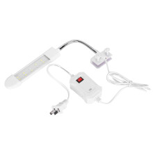 Lampada LED per acquario con base di montaggio magnetica, collo d'oca flessibile, adattatore per lampadine orientabili, area di lavoro più luminosa,
