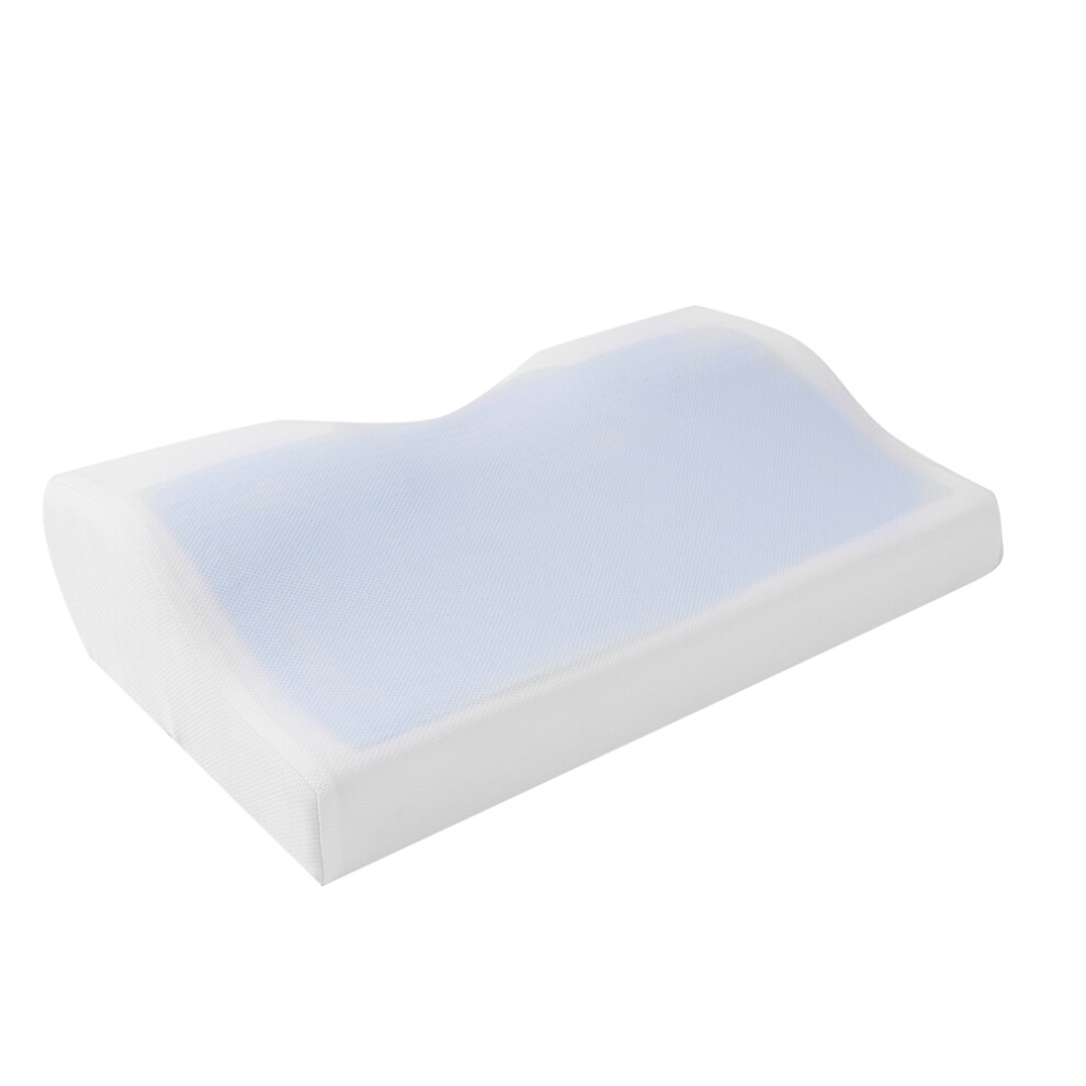 Memory Foam Pillow With Cooling Gel Infusion, Ergonomically Shaped For Neck Support, Shoulder Cradle, Breathable Honeycomb Holes, Improves Sleep