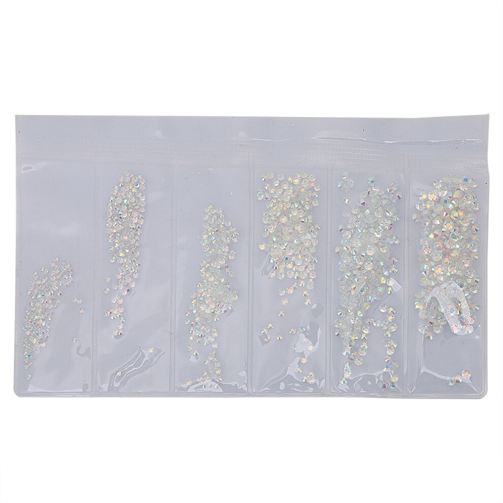 Iridescent Gems For Nail Decorations, Bling Stones High Quality Crystal Flatback Rhinestones With Glamorous Sparkle Versatile Use Durable Sparkling