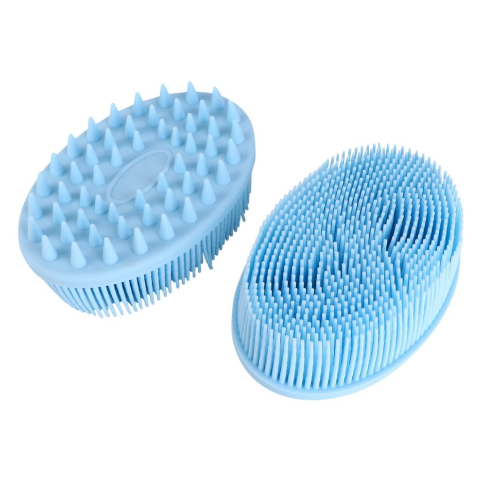 2pcs Shower Brush with Massage Tip Bath Scrubber for Gentle Skin Cleansing and Comfortable Grip