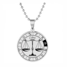 Collana con ciondolo a costellazione in acciaio inossidabile regolabile per donna, collana con segno zodiacale in delicato stile retrò, ciondolo