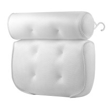 Bath Pillow with Suction Cups Ergonomic Head and Shoulder Support Spa Tub Cushion for Home Use