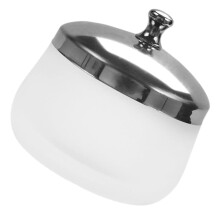 Manicure Glass Cup with Lid SpillResistant Base for Acrylic Liquid Nail Art Mixing at Home or Salon