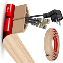 Easy Installation Cable Hider Strips Floor Wire-White 3 meters