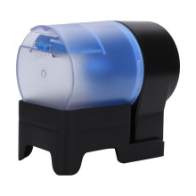 Adjustable Automatic Fish Feeder For Aquariums With Timer Function Auto Dispenser For Mini Ponds Small Fish Tanks Manual Override Control Battery Oper
