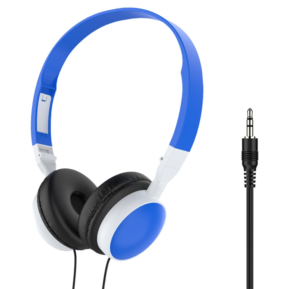 Wired Gaming Headset With Noise Cancelling Mic, Foldable Overear Headphones For Pc And Tablet, Light/Blue 9094768521601
