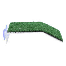 Scala per rettili e tartarughe con erba artificiale verde, piattaforma per crogiolarsi al sole, superficie antiscivolo, impermeabile, ventose,