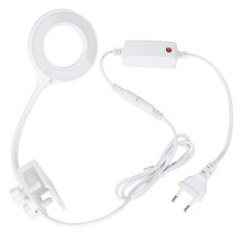 Lampe de lecture à luminosité réglable, alimentée par batterie et rechargeable par USB, avec pince et col de cygne flexible, idéale pour le lit,