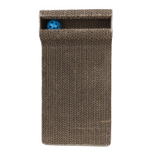 Griffoir pliable pour chat avec jouet intégré, tapis à griffer réversible en papier ondulé pour chatons et chats adultes, contient de l'herbe à
