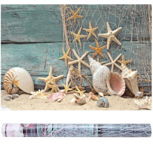 Décoration d'aquarium effet 3D, fond en PVC imperméable, durable et facile à nettoyer, motif coquillage et étoile de mer, autocollant décoratif