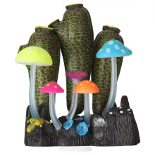 Decorazione per acquario con corallo colorato e luminoso, gel di silice morbido con effetto luminoso e movimento realistico, silicone atossico per