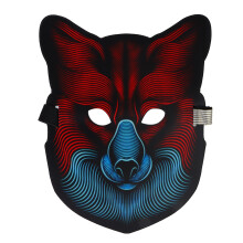 LED-Gesichtsmaske mit Gestensteuerung, superdünnem Turbo-Mesh-Rand, leuchtender Maske, dynamischen Anzeigemodi, Bluetooth-kompatibel, verstellbarer