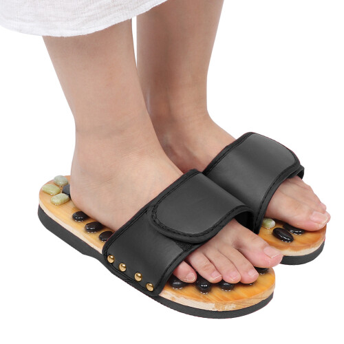 Εργονομικά σανδάλια ρεφλεξολογίας Acupressure από φυσικό πετράδι, παπούτσια μασάζ με 2