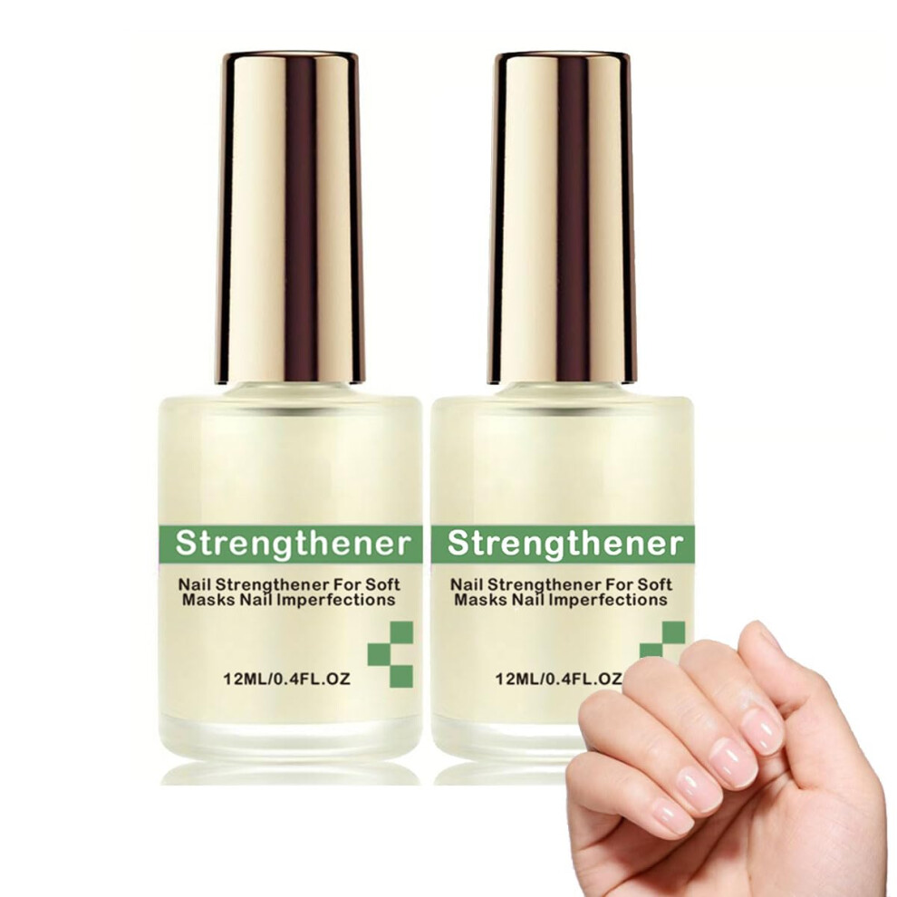 Pink 3 In 1 Nail Strengthener And Hardener With Keratin Protein Boost, Finish, 12Ml, 2Pcs