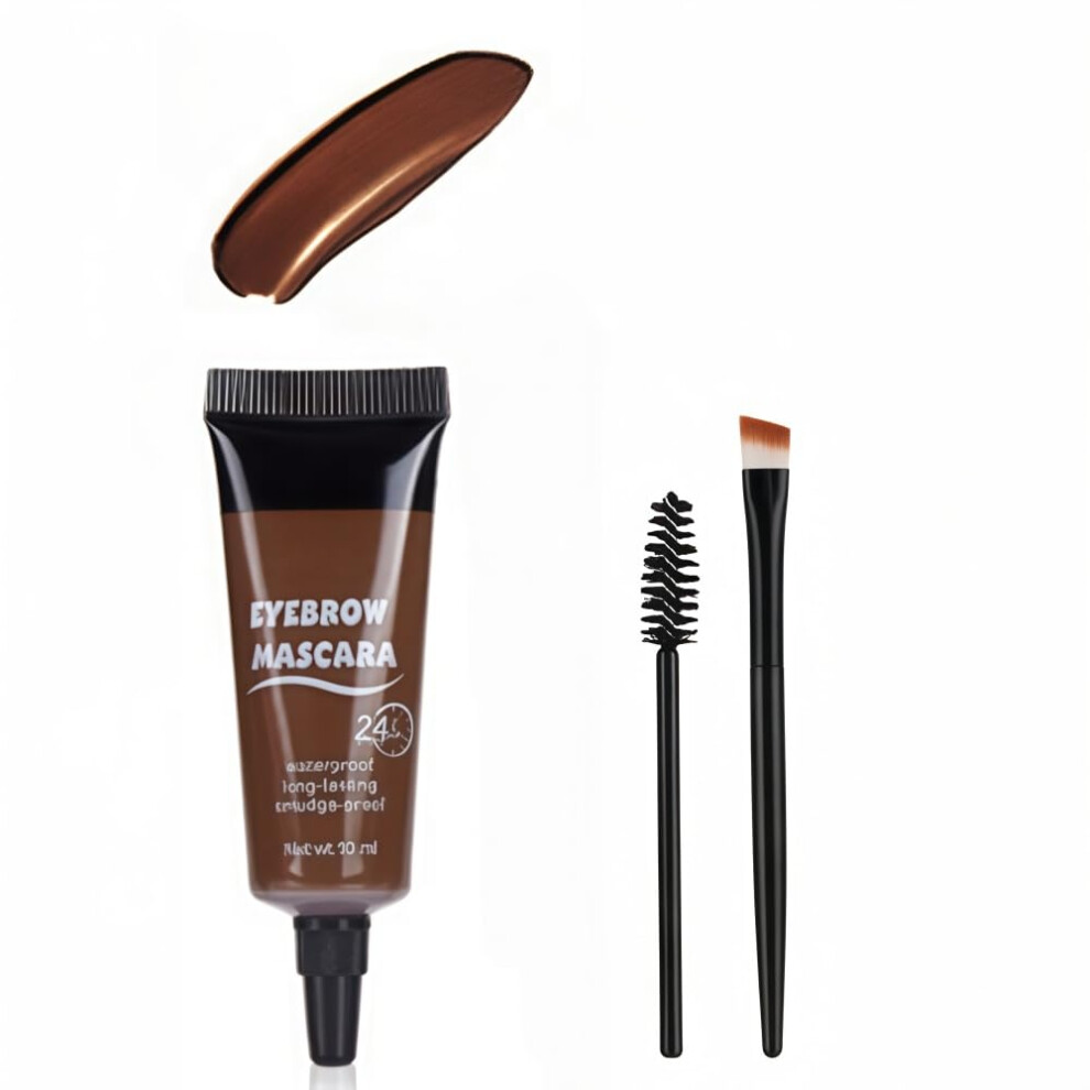 Waterproof Eyebrow Gel Mascara â 24H Long Lasting Smudge Proof Brow Color with Dual Precision Brush