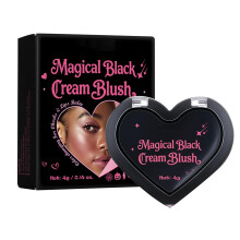 Black Cream Blush for Cheeks Long Lasting Velvet Matte Finish Halloween Party Makeup