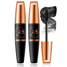 Waterproof Lengthening Mascara with 4D Silk Fiber, LongLasting Curl, Metal Wand, No Smudge (2)
