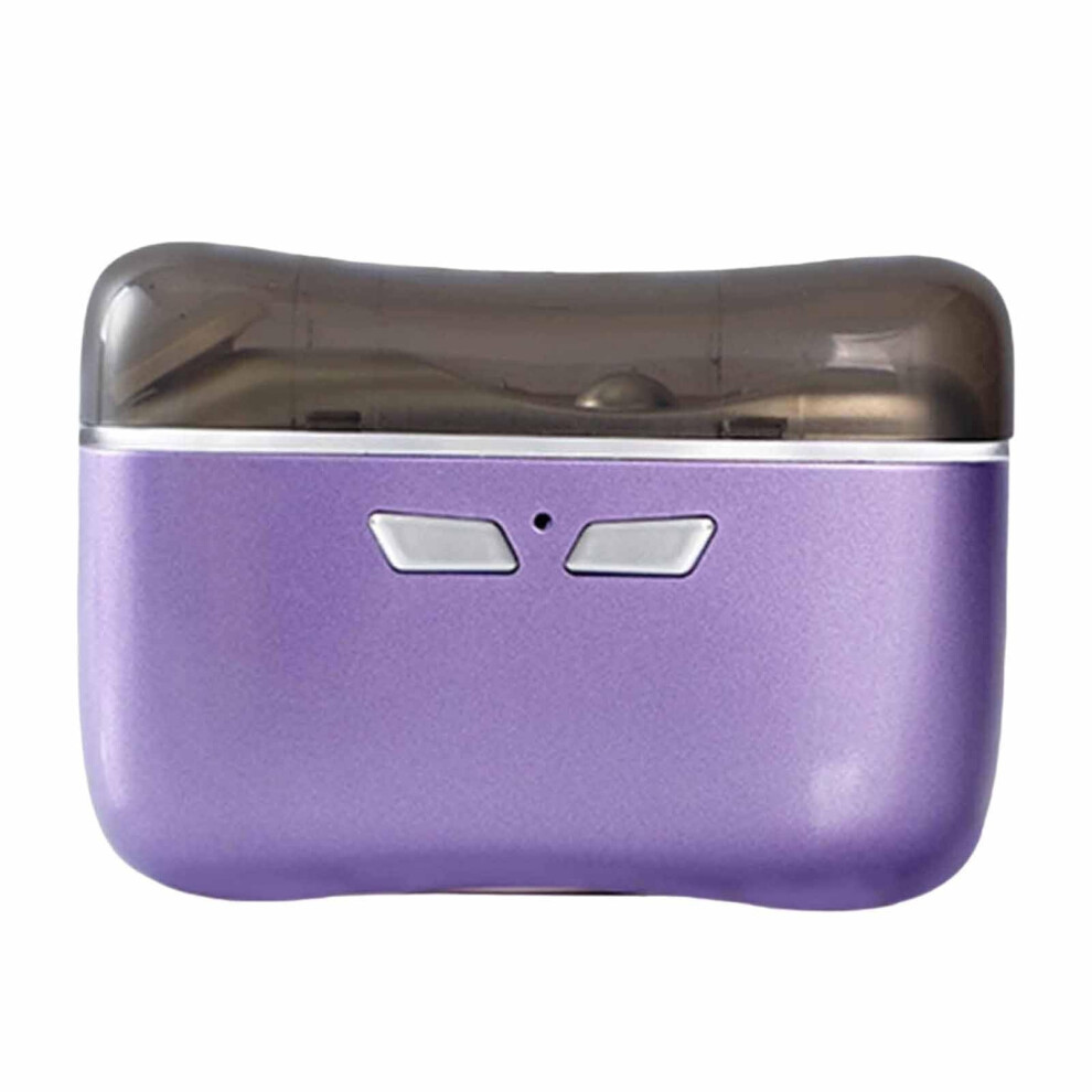 Purple Electric Nail Clippers For Seniors 2 In 1 Rechargeable Nail Trimmer With Low Noise And Usbc Charging