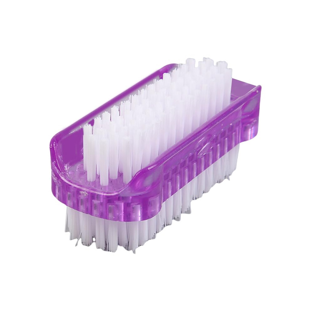 Purple DoubleSided Nail Cleaning Brush for Manicure Pedicure, Soft and Firm Bristles, 1/3/5 Pcs