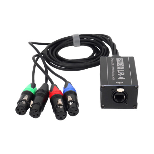 RJ45 4 Channel XLR Stage Lighting Extender Adapter for-B