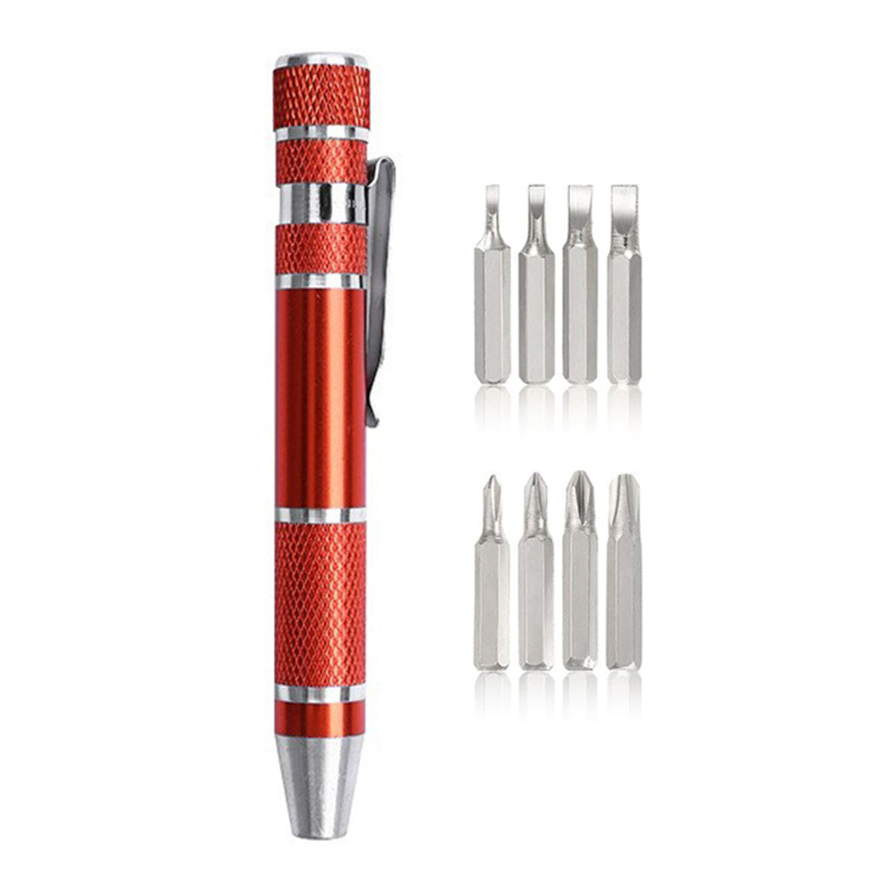 8 In 1 Precisions Mini Screwdriver Pen Portable-Or Ange Color 7755000351005
