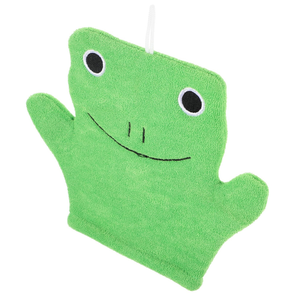 Dual Sided Exfoliating Bath Glove Frog Shape Body Scrubbing Mitt for Gentle Dead Skin Removal
