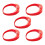 5pcs Voice Control LED Light Bracelets Silicone Bangle-Red 1