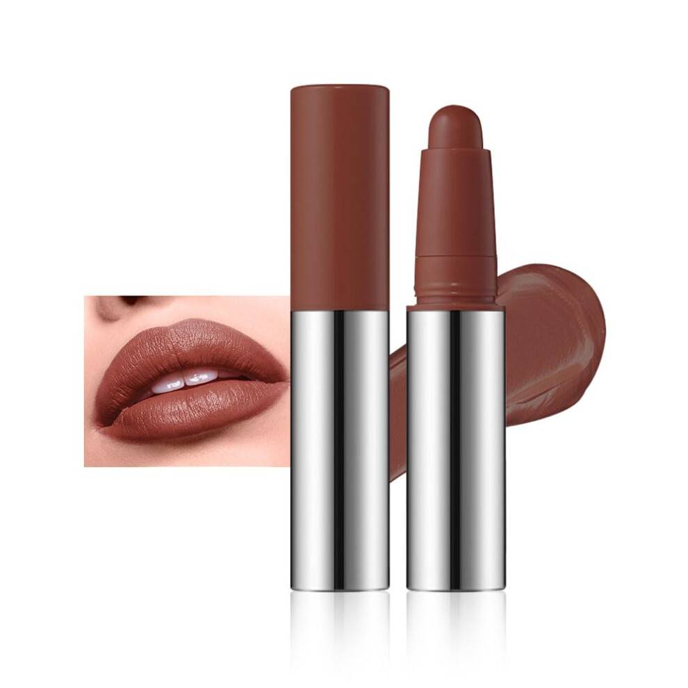 Waterproof Matte Chocolate Brown Lip Crayon â Long Lasting Velvet Finish,  Pigment, 06#, 6 Shades